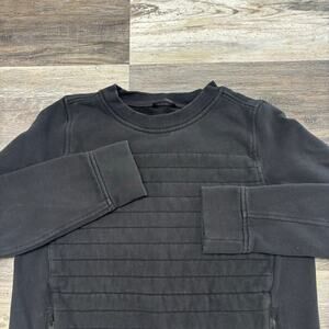 Lululemon Fleece Be True Crew Black Women 8 M/L Side Zip‎ Pullover Sweatshirt